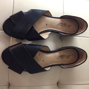 Black 🍀 Lucky Brand Slide Dress Sandals sz 9